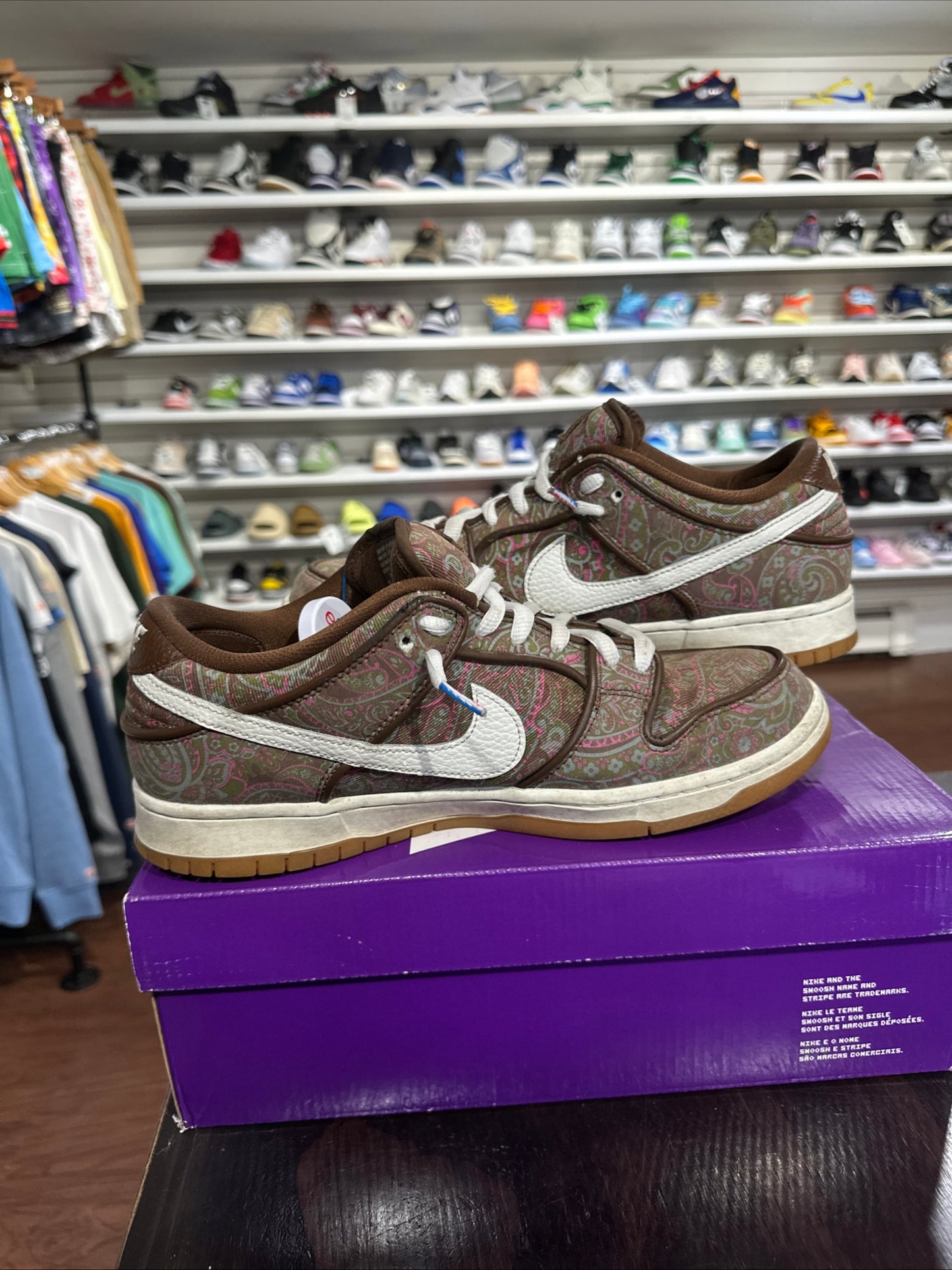 *USED* Dunk Low Sb Brown Paisley ( Size 10 )