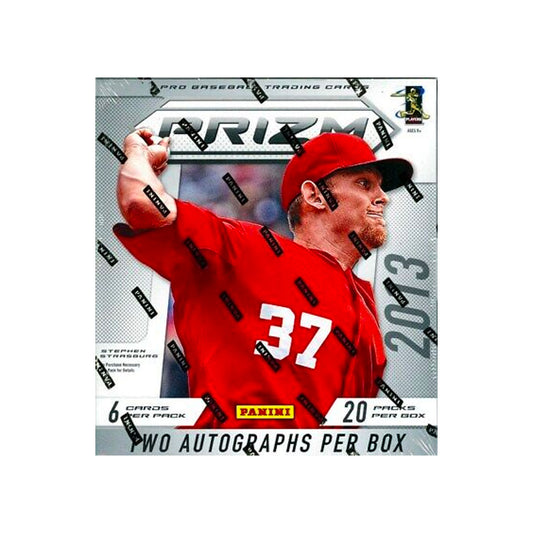 Explore the exciting world of baseball with the 2013 Panini Prizm Baseball Hobby Box. This high-quality box features the latest edition of Panini's Prizm set, known for its stunning designs and rare hits. With a mix of rookies, veterans, and retired players, every card is a valuable addition to any collection.