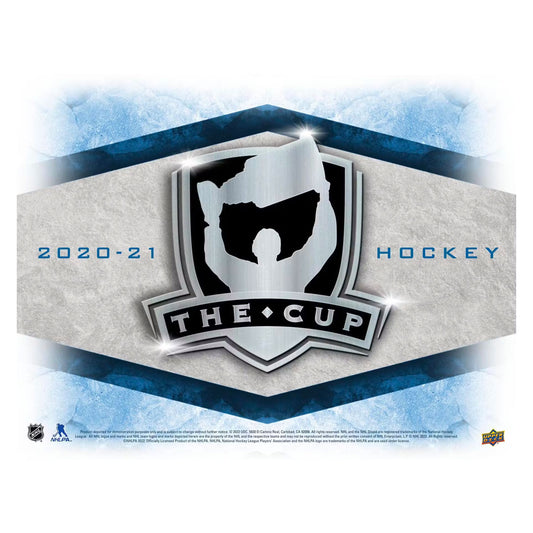 2020-21 Upper Deck The Cup Hockey Hobby Box Get ready to experience the historic 2020-21 Upper Deck The Cup Hockey series! Each box contains hits, including hand-signed autographs and patches, and one gem card. Experience the excitement of unboxing your own piece of hockey history!