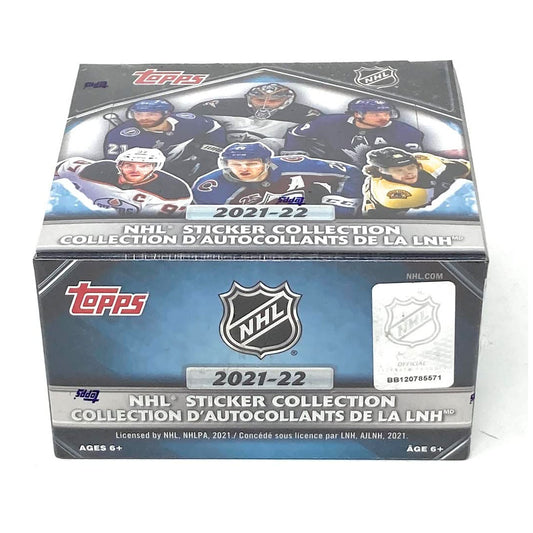 Behold the magnificent 2021-22 Topps Stickers Hockey Box! This incredible product delivers an unbeatable trading experience, filled with the thrill of collecting and the chance to combine some of the most impressive hockey stickers out there. Don't miss out - get your hands on one today!