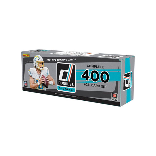 2021 Panini Donruss Football Factory Set Relive NFL action with the 2021 Panini Donruss Football Factory Set. Enjoy the full 2021 season with a card set featuring players from all 32 NFL teams. Get ready to be amazed by dynamic photography and exciting stats. Get the set and discover your favorite players today!