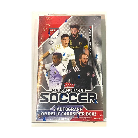 2021 Topps Major League Soccer MLS Blaster Box Unlock the full potential of your MLS fanaticism with the 2021 Topps Major League Soccer MLS Blaster Box! Get 8 packs of MLB cards featuring the best players in the league and 1 guaranteed exclusive insert card. Filled with potential, open to discover an immersive MLS experience!