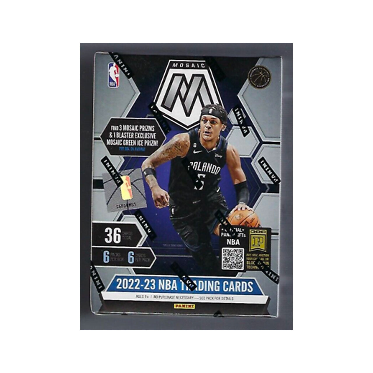 Introducing the 2022-23 Panini Mosaic Basketball Hobby Blaster Box! Experience the thrill of opening this limited edition box, filled with exclusive cards and surprises. Perfect for basketball fans and collectors alike, this box is a must-have for any collection. Don't miss out on the excitement - get yours today!