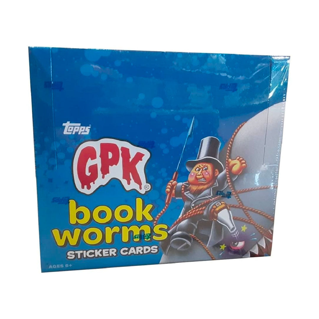 2022 Topps Garbage Pail Kids Book Worms Series 1 Hobby Box Collect the classic antics of the Garbage Pail Kids with 2022 Topps Garbage Pail Kids Book Worms Series 1! Every box contains 24 packs with 8 cards each, providing plenty of opportunities to uncover exciting characters and rare inserts. Start your collection today and bring home some unforgettable nostalgia!