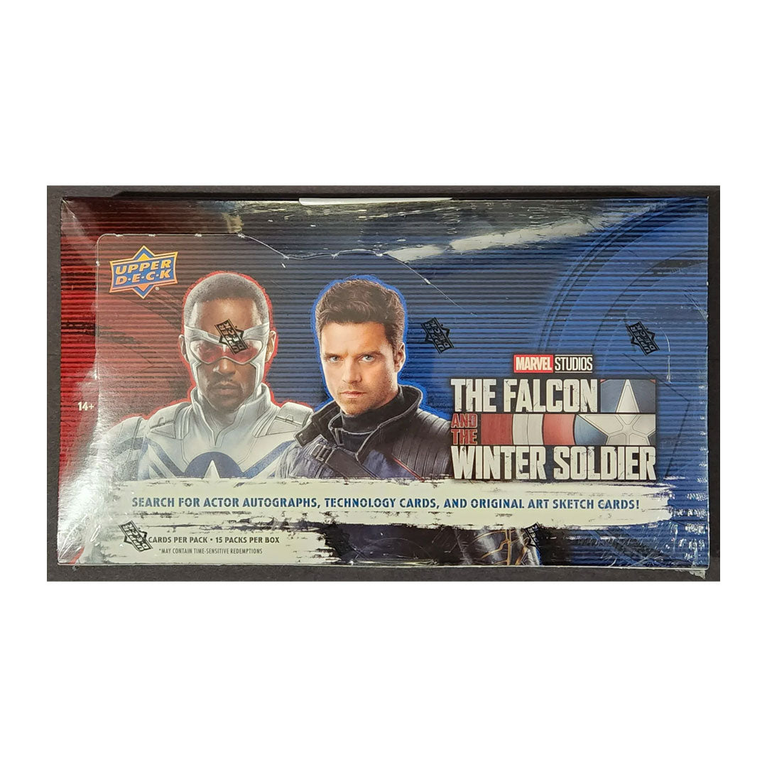 2022 Upper Deck Marvel Falcon & The Winter Soldier Hobby Box Unlock the ultimate Marvel collector's experience with the 2022 Upper Deck Marvel Falcon & The Winter Soldier Hobby Box. Each box contains 16 packs of 6 cards, so you can collect iconic images featuring The Falcon, The Winter Soldier, and the rest of the cast from this action-packed series. Score incredible inserts, autographs, and sketch cards for an unbelievable collector's adventure. Get ready to take your Marvel collection to the next level!