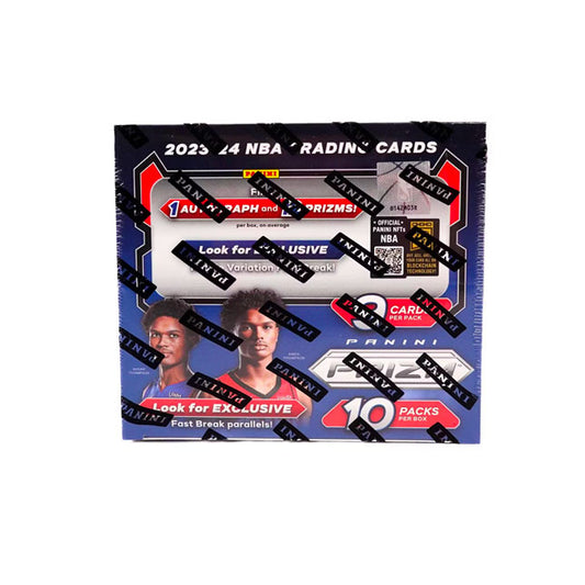 Experience the thrill of the game with the 2023-24 Panini Prizm Basketball Fast Break Box! This box includes all the features you need to complete your basketball collection. With its high-quality design, you'll be sure to feel the adrenaline rush as you open each pack and discover new cards to add to your collection. Don't miss out on this must-have item for all basketball fans!