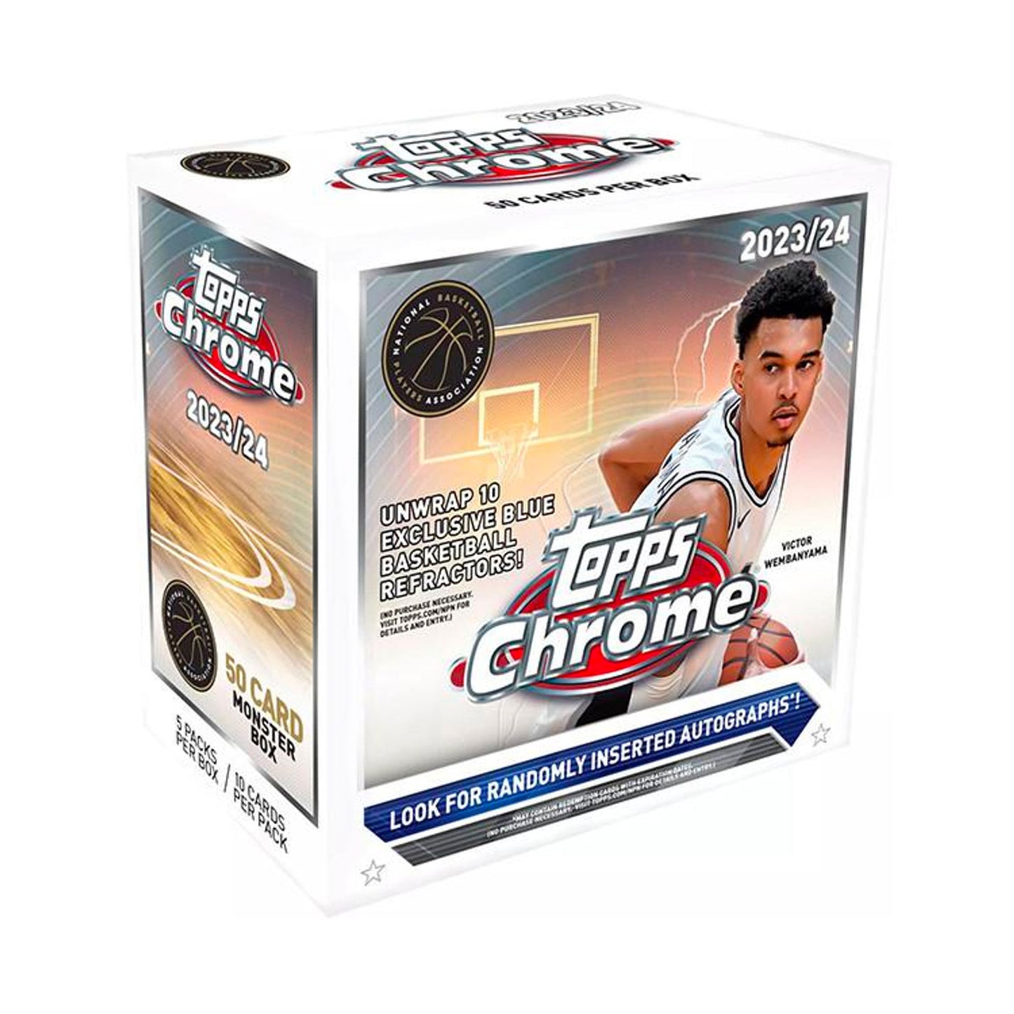 Experience the thrill of the court with the 2023-24 Topps Chrome Basketball Mega Box! This specially designed box includes all the premium features of the Topps Chrome series, now in a larger size for even more impressive and impressive cards. Get ready to elevate your collection with this mega box of excitement and potential value!