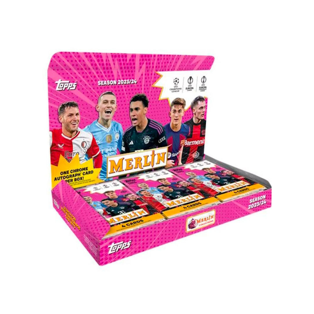 Step onto the field with the ultimate game-winning weapon: the 2023-24 Topps Merlin UEFA Club Competitions Soccer Hobby Box. Become a champion with this collection of top-tier players. Find rare cards and witness awe-inspiring skills from your favorite teams. Elevate your game and collect your way to glory!