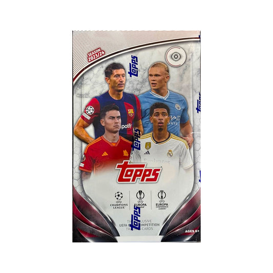 Experience the thrill of the 2023-24 Topps UEFA Club Competition Soccer Hobby Box! Unleash the excitement as you collect premium cards featuring your favorite club teams. With exclusive designs and limited edition inserts, this box is a must-have for any soccer fan. Own a piece of the action and elevate your collection today!