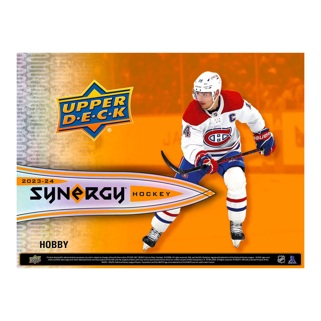 Get ready for the ultimate hockey collecting experience with the 2023-24 Upper Deck Synergy Hockey Hobby Box! Featuring a unique set of features, this box is a must-have for any hockey fan. From its stunning design to its exclusive player autographs, this box offers something for every collector. Upgrade your collection and show your passion for the game with Synergy Hobby Box.