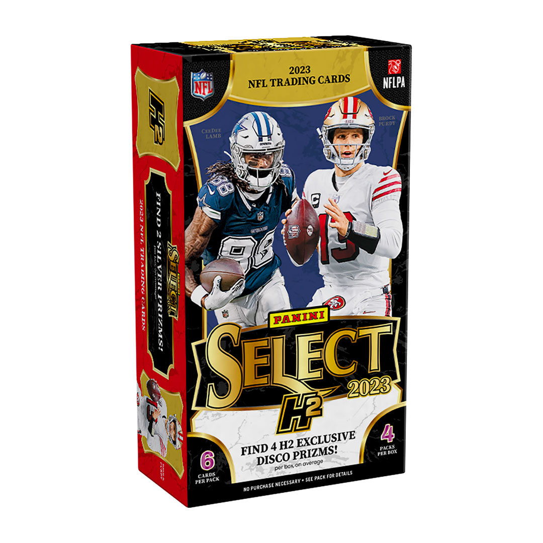 This 2023 Panini Select Football H2 Box is a must-have for any football fan. With exclusive H2 inserts, this box offers a diverse selection of players and teams. Plus, its durable construction ensures that your valuable collectibles will be protected for years to come.