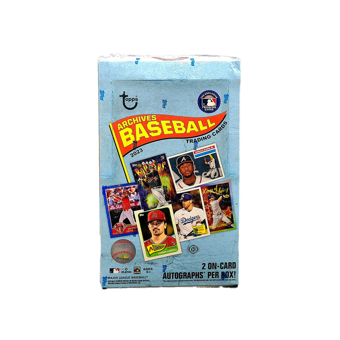 2023 Topps Archives Baseball Hobby Box Unwrap the future with the 2023 Topps Archives Baseball Hobby Box! Get 24 packs and up to 8 cards per pack of the freshest Topps cards with special insert cards and autographs! Get the jump on the next generation and add to your collection today!