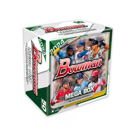 Unleash your love for the game with the 2024 Bowman Baseball Mega Box! This box features an exciting selection of cards from the top prospects in the league. With a wide range of potential benefits, including collecting valuable cards and supporting your favorite players, this Mega Box is a must-have for any dedicated fan. Don't miss out on the opportunity to elevate your collection with the 2024 Bowman Baseball Mega Box!