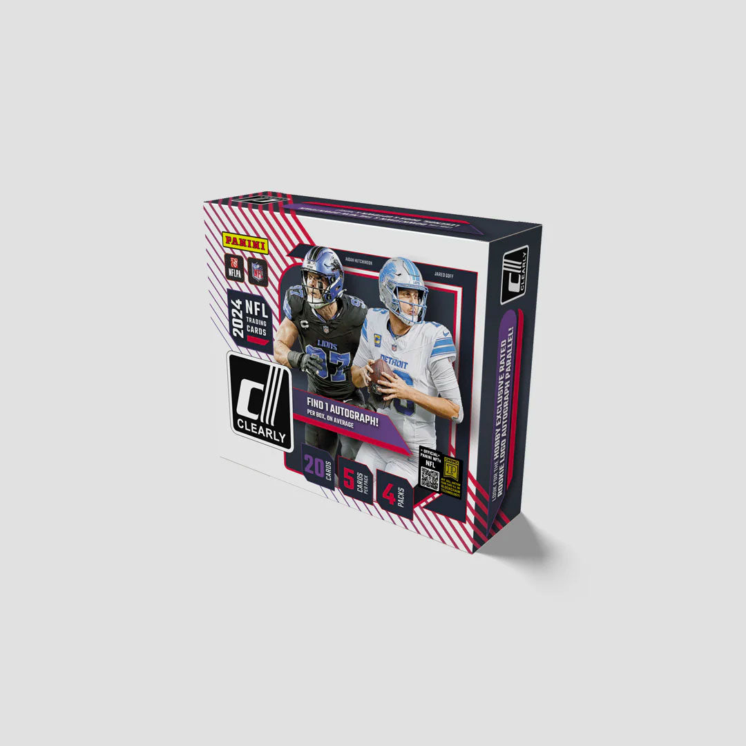 Experience the thrill of opening a 2024 Panini Clearly Donruss Football Hobby Box! With each box containing exclusive and rare cards, this is a must-have for any football card collector. Don't miss your chance to own a piece of the future of football!