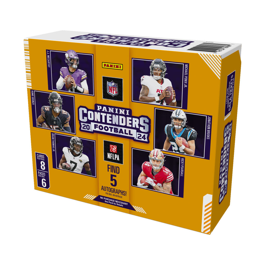 Discover the thrill of the 2024 Panini Contenders Football Hobby Box, packed with exclusive rookie cards and autographs. Each box offers a chance to find standout players and rare inserts that can elevate your collection. Perfect for passionate collectors seeking high-value cards and memorable moments from the upcoming football season. Don’t miss your opportunity to own a piece of the game’s future.