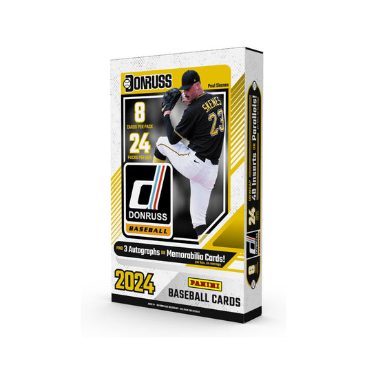 Get ready for an unforgettable baseball season with the 2024 Panini Donruss Baseball Hobby Box! With its highly sought-after cards and exclusive content, this box is a must-have for any collector. Enjoy the thrill of opening packs and discovering the potential of each card. Order now and start building your collection!