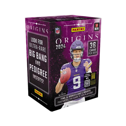 Experience the excitement of international football with the 2024 Panini Origins Football International Blaster Box. Featuring a variety of teams and players, this box offers a unique and diverse collection for any football fan. With high-quality cards, get a closer look at the top players and teams in the world.