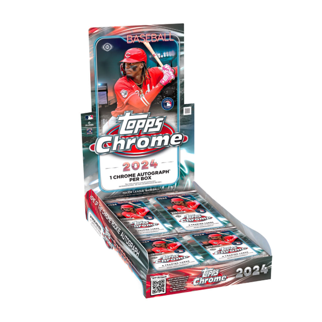 Experience the thrill of opening a 2024 Topps Chrome Baseball Hobby Box! Filled with exclusive rookie cards, autographs and more, this box is perfect for any baseball enthusiast. Upgrade your collection and add a touch of excitement to your game days. Don't miss your chance to own this must-have box!