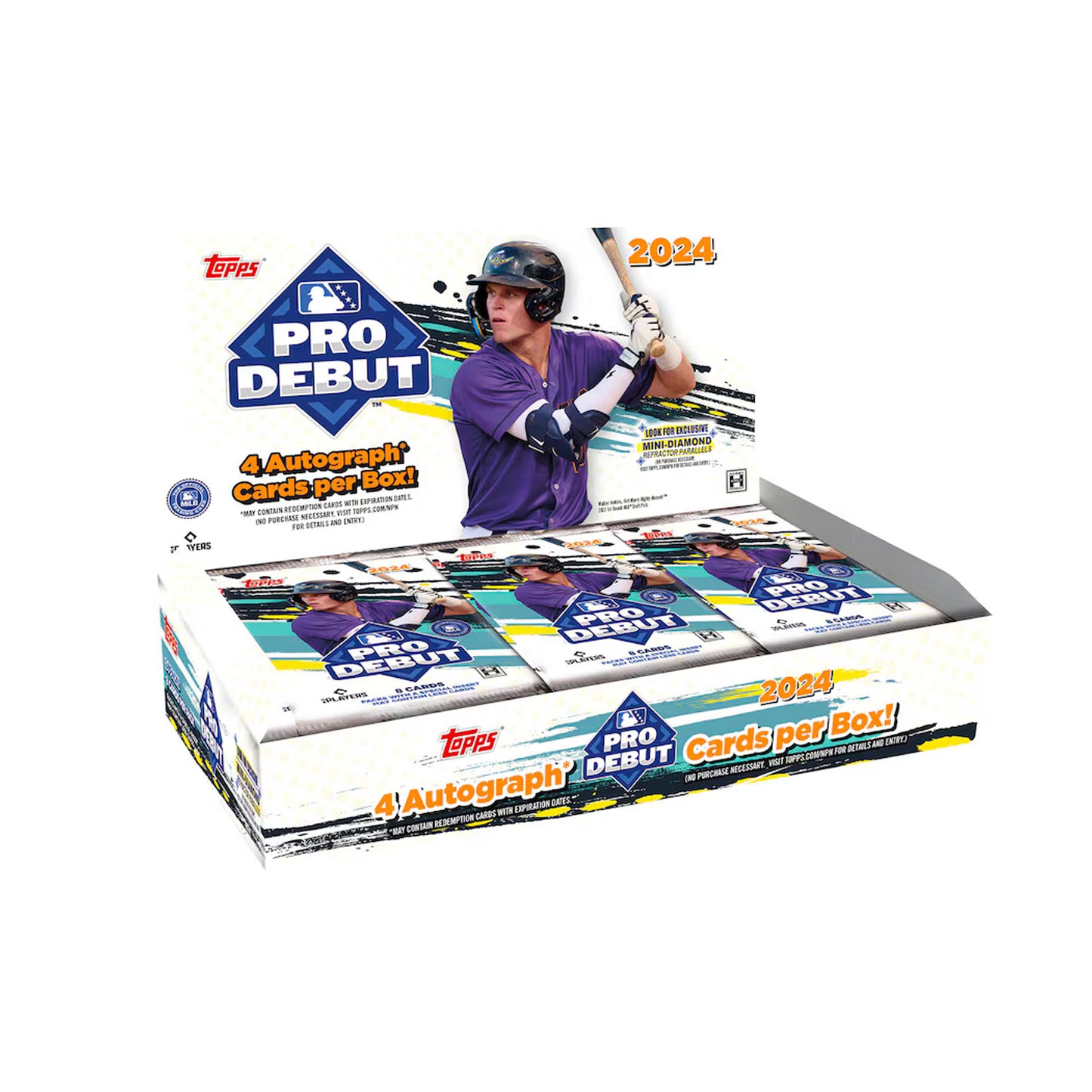 Experience the excitement of the future stars with the 2024 Topps Pro Debut Baseball Hobby Box. Discover exclusive cards and potential benefits like building a collection of rising talents, investing in the next big league stars, or simply enjoying the game. Get yours now and be part of the journey to the top!