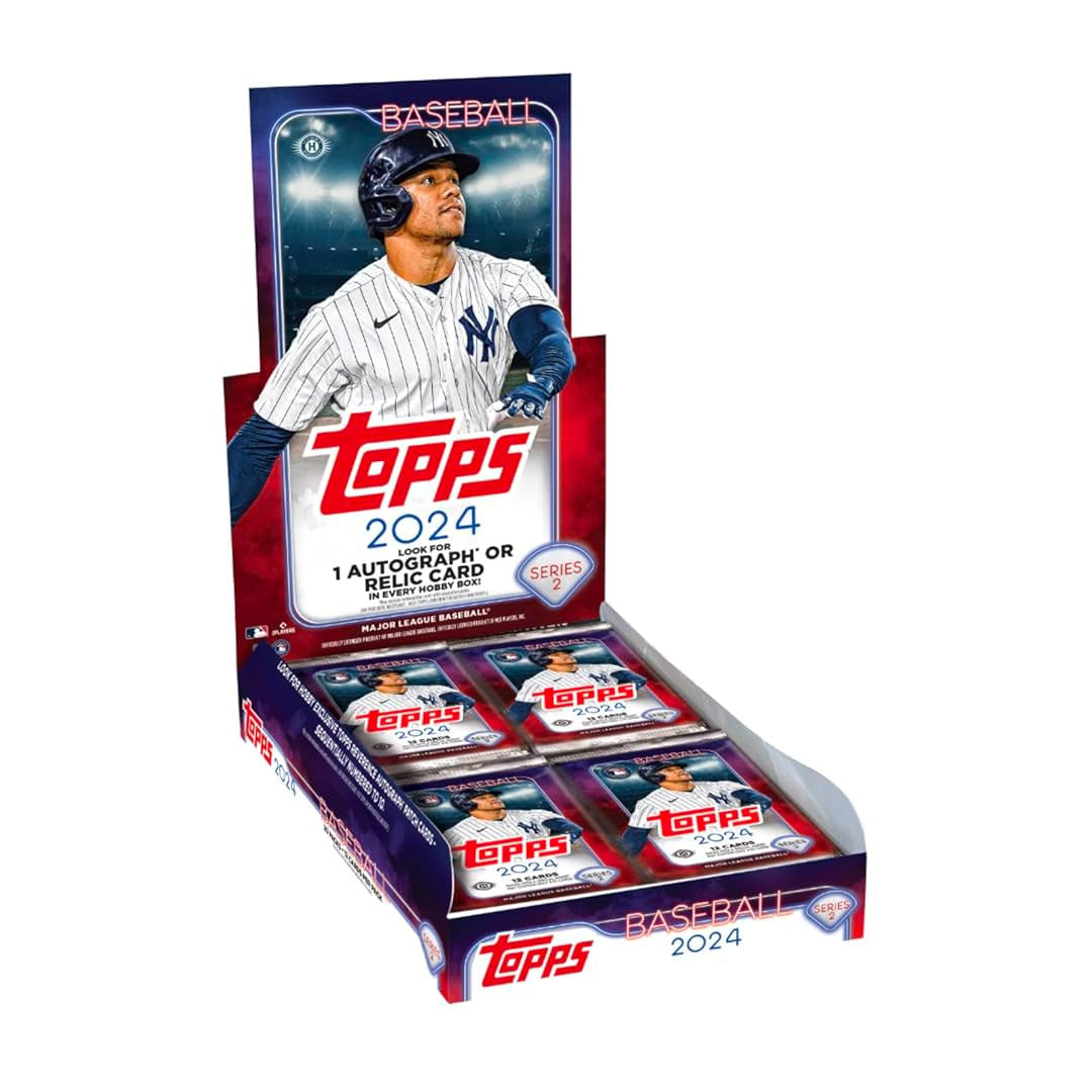 Step up your baseball card collecting game with the 2024 Topps Series Two Baseball Hobby Box! This box features top-quality cards from the 2024 Topps Series Two collection, adding depth and excitement to your collection. Don't miss out on the potential benefits of owning these rare and valuable cards. Upgrade your collection today!