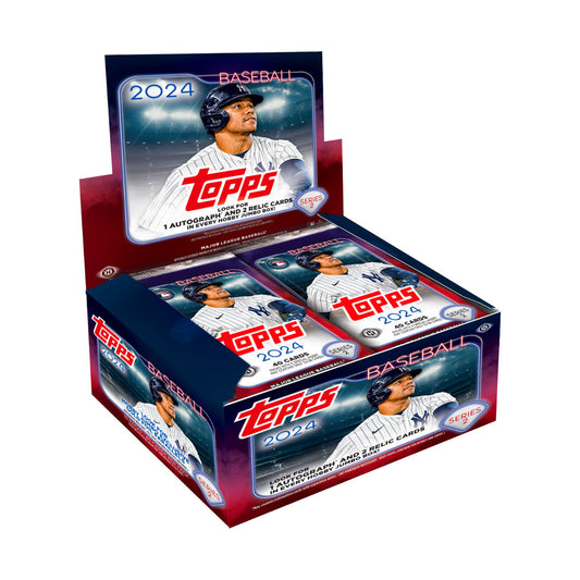 Experience the thrill of opening a 2024 Topps Series Two Baseball Jumbo Box! This jumbo box contains exclusive cards and inserts that will take your collection to the next level. Get ready to discover the potential benefits of adding this box to your collection – from a boost in trade value to the joy of completing your set. Don't miss out on this must-have for any passionate baseball card collector!