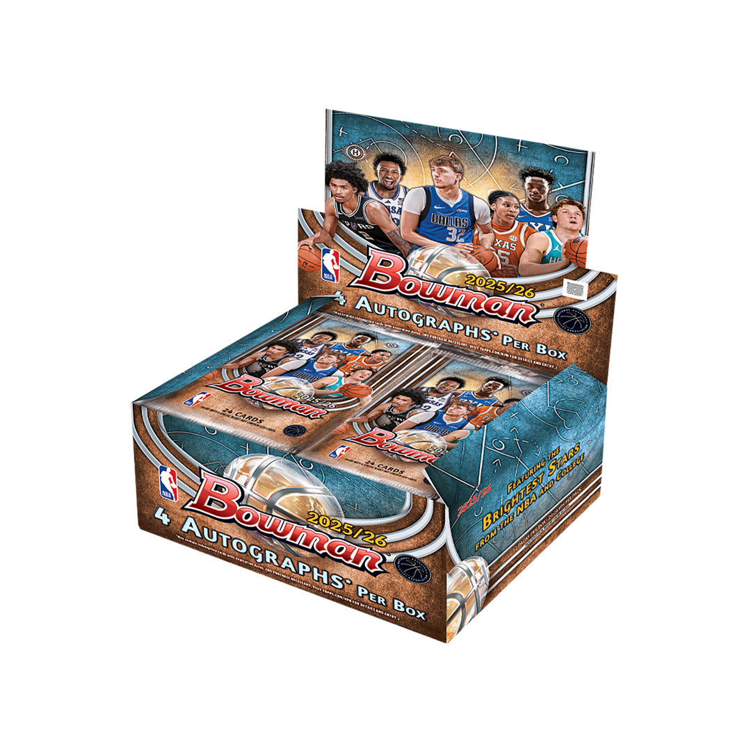 Experience the thrill of the 2025-26 season with Bowman Basketball Hobby Jumbo Box. This premium box delivers an expanded collection of cards featuring the league's top talent and promising rookies. Each box contains multiple packs loaded with autographs, relics, and rare inserts that collectors crave. Perfect for building your collection or chasing those coveted rookie cards. Elevate your hobby with Bowman's signature quality and chase cards that define the season.