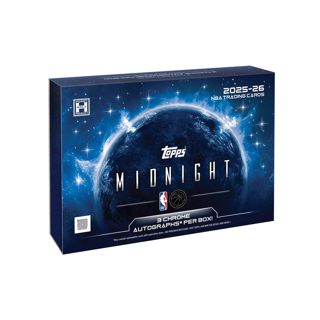 Dive into the darkness with 2025-26 Topps Midnight Basketball Hobby Box, where premium cards meet cutting-edge design. Each box delivers multiple packs packed with rare pulls, including autographs, memorabilia cards, and exclusive parallel variations. Perfect for serious collectors and investors seeking the hottest rookie cards and star player editions from the current season. Build your collection with cards that capture the intensity and artistry of professional basketball. Limited availability makes this