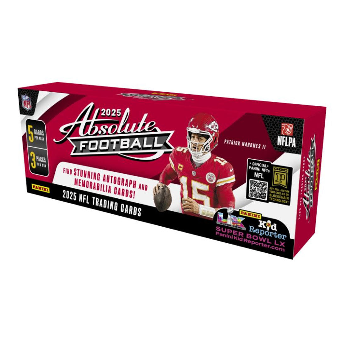 Unlock premium trading card pulls with the 2025 Panini Absolute Football Hobby Box. Each box delivers high-end autographs, rare memorabilia cards, and exclusive rookie content from the NFL's top prospects and established stars. Perfect for serious collectors seeking authentic, limited-edition cards with guaranteed hits. Build your collection with cards featuring on-card signatures and game-worn materials. Experience the thrill of opening a hobby box designed for maximum value and collectibility.
