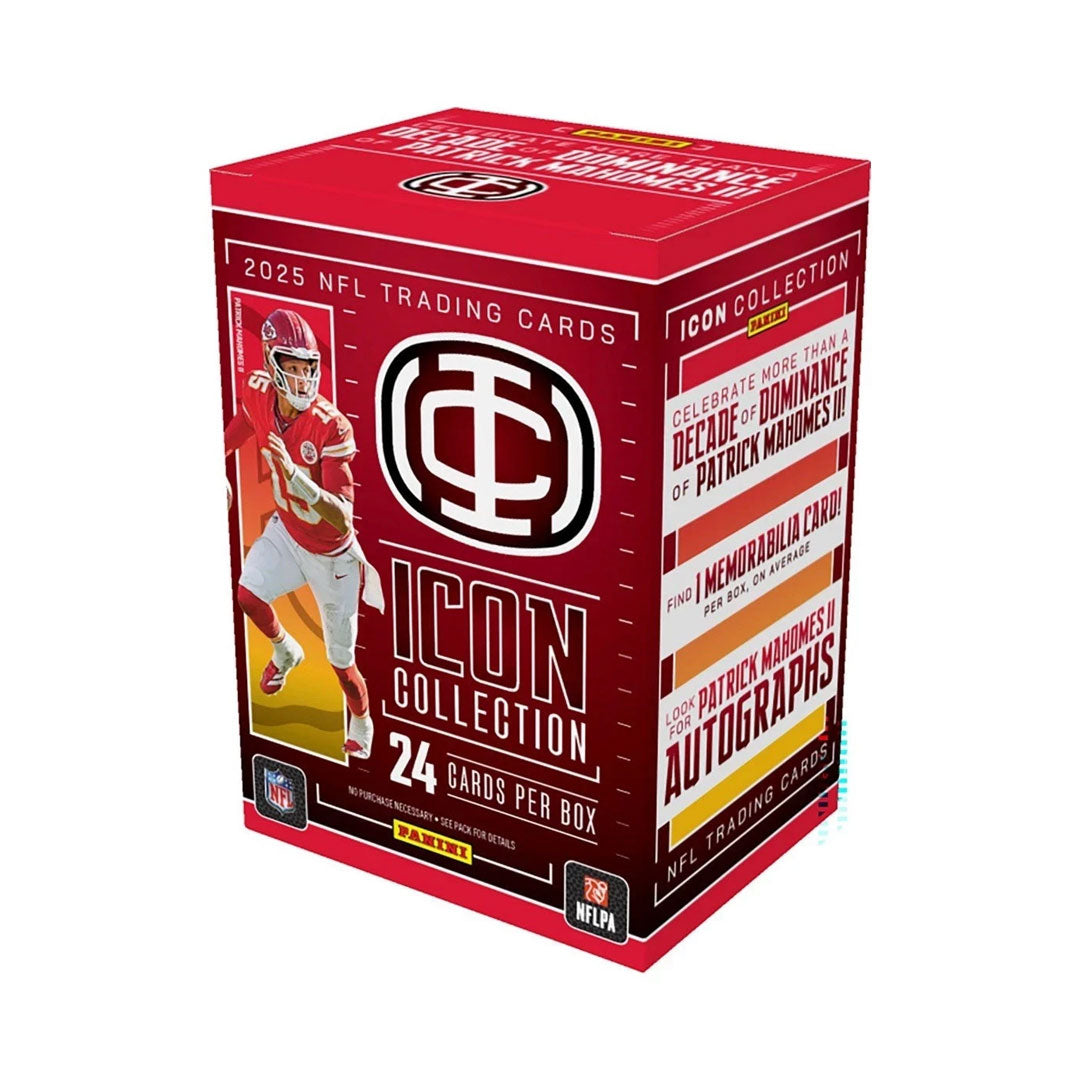 Unlock premium trading card content with the 2025 Panini Authentically Mahomes Icon Collection Blaster Box. This exclusive release celebrates Patrick Mahomes with specially curated cards featuring iconic moments and rare inserts. Each blaster delivers multiple packs packed with autographs, parallels, and collectible memorabilia. Perfect for serious collectors and Mahomes fans alike, this limited edition box offers the chance to pull valuable cards and complete your collection. Secure your box today before s
