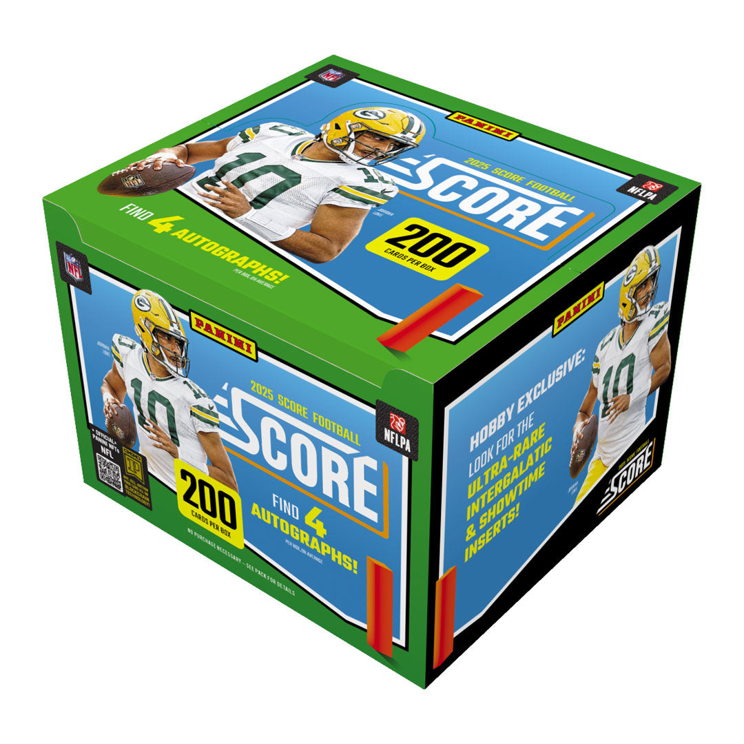 Unlock the thrill of the game with the 2025 Panini Score Football Hobby Box. Packed with exclusive rookie cards and exciting inserts, this box offers collectors a chance to discover the next football stars. Each pack delivers high-quality cards that bring the excitement of the season right to your hands. Perfect for passionate fans and serious collectors looking to enhance their collection with standout players and unique memorabilia. Don’t miss your chance to score big this season!