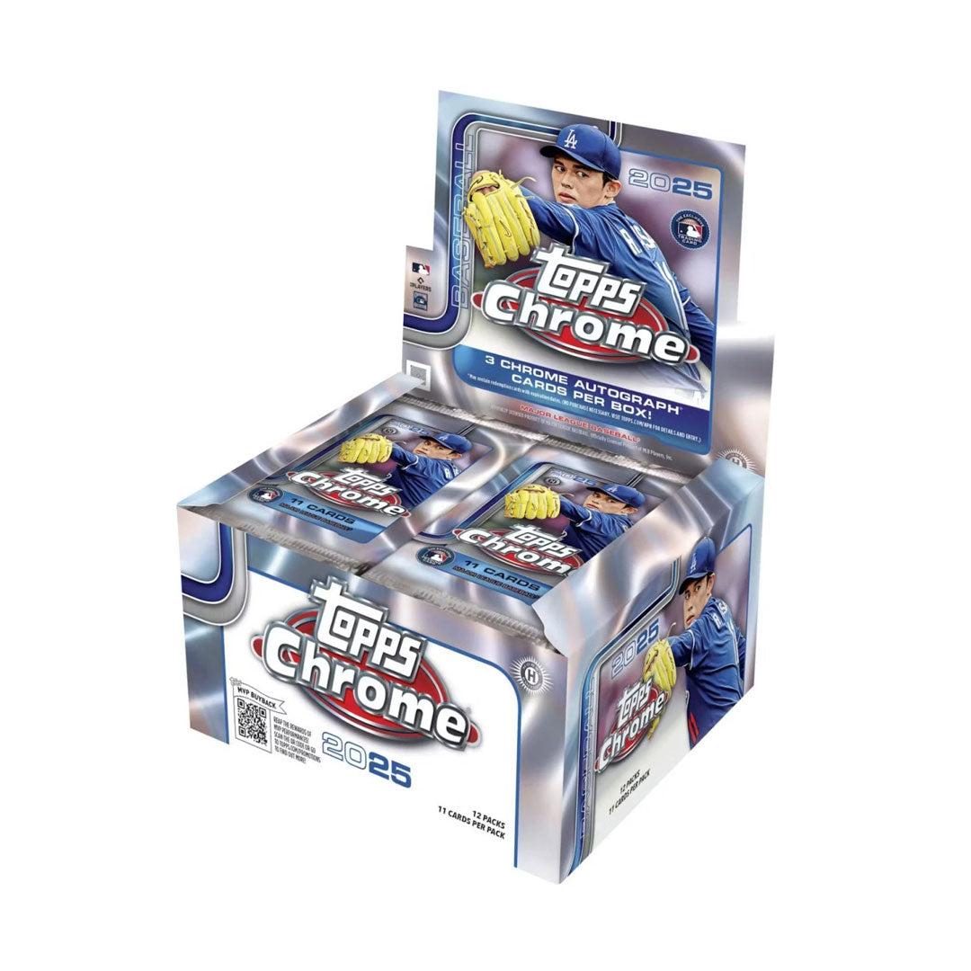 Discover the excitement of the 2025 Topps Chrome Baseball Hobby Jumbo Box, packed with premium cards featuring the season’s top rookies and stars. This jumbo box offers more cards per pack, increasing your chances to find rare parallels, autographs, and inserts. Perfect for collectors seeking high-quality, glossy cards with vibrant designs, it’s your gateway to building a standout baseball card collection. Don’t miss out on the thrill of uncovering valuable hits and exclusive content in every box. Elevate y