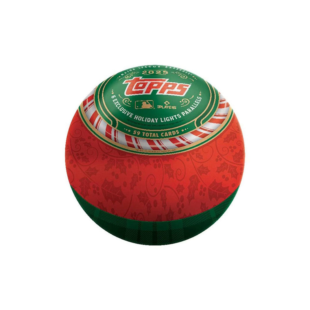 Collect the magic of the 2025 baseball season with this premium Topps Holiday Baseball Tin. Perfect for collectors and fans alike, this limited-edition tin features exclusive holiday-themed packaging that makes it an ideal gift for the baseball enthusiast in your life. Inside, you'll discover carefully curated cards showcasing the sport's biggest stars and rising talents. Whether you're building your collection or searching for that rare find, this tin delivers the thrill of the hunt with every pack. Don't 