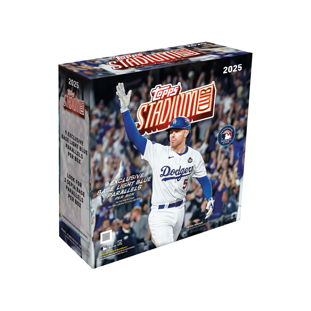 Unlock premium baseball card collecting with the 2025 Topps Stadium Club Baseball Mega Box. This exclusive release features stunning stadium photography and rare insert cards that capture the game's greatest moments. Each box delivers multiple packs packed with autographs, relics, and limited-edition parallels from today's top players and rising stars. Perfect for serious collectors and fans seeking high-end cards with exceptional production quality. Build your collection with one of the year's most sought-