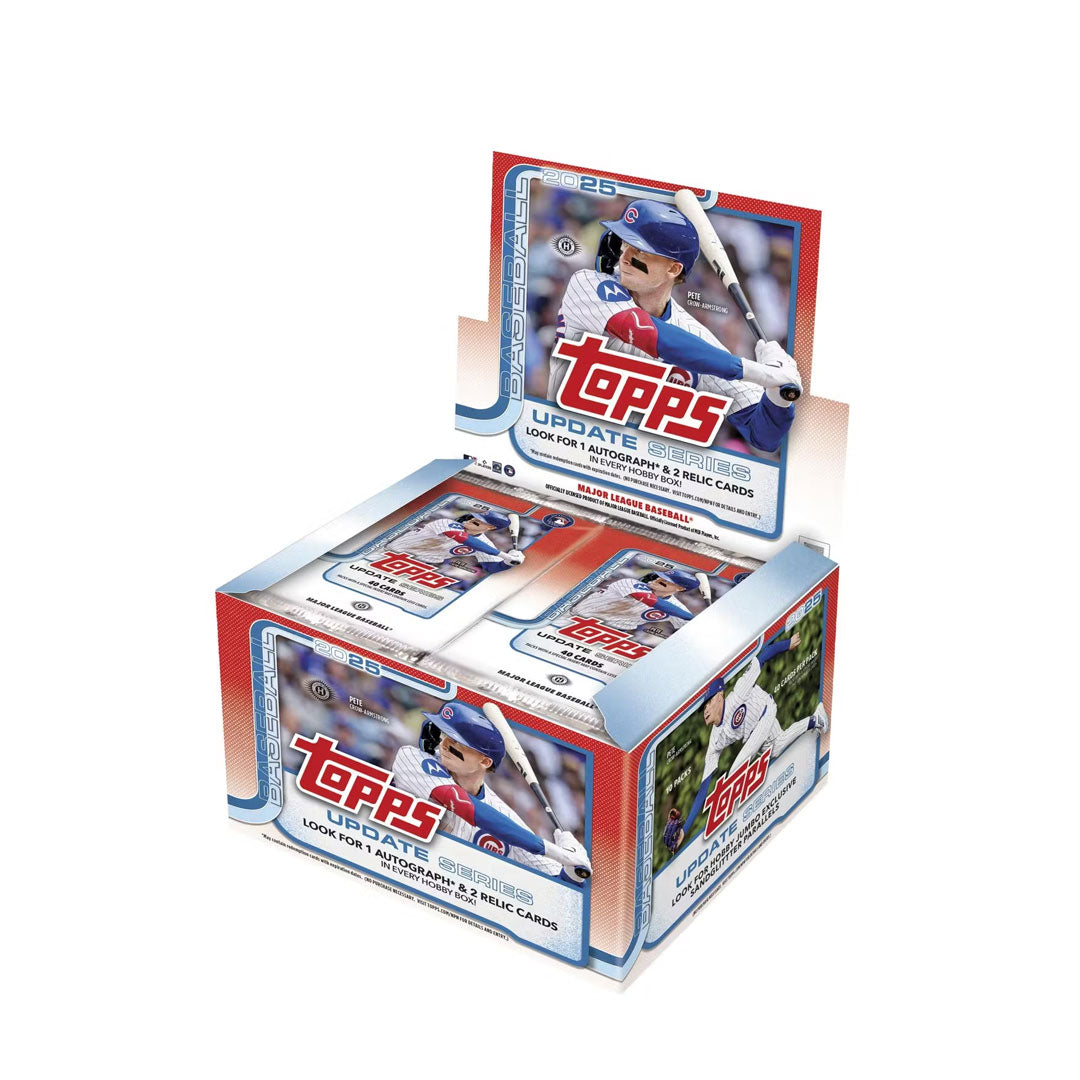 Elevate your baseball card collection with the 2025 Topps Update Series Baseball Jumbo Box. This premium release captures the season's most exciting moments and breakout stars with enhanced card stock and exclusive parallels. Each jumbo box delivers more packs than standard releases, giving you greater opportunities to pull rare rookies, autographs, and limited-edition inserts. Perfect for serious collectors and investors seeking high-value cards from baseball's biggest names. Don't miss your chance to own 