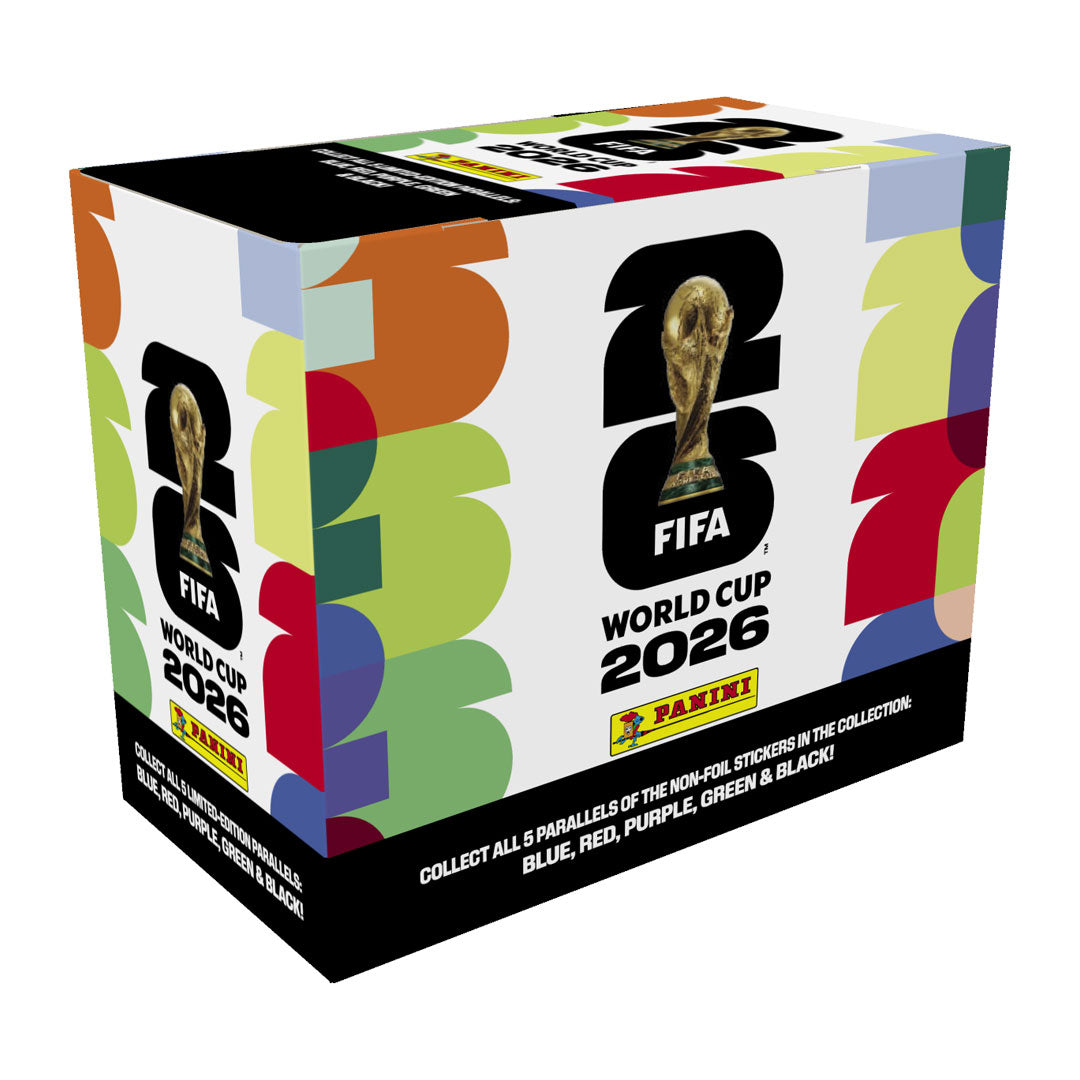 Collect the official stickers from the 2026 FIFA World Cup with this Panini 25-pack box. Each box contains 25 packs of premium soccer stickers featuring players, teams, and iconic moments from the tournament. Perfect for fans and collectors who want to build their complete World Cup album. Sealed packs ensure authenticity and freshness. Start your collection today and relive the excitement of the world's greatest soccer tournament.