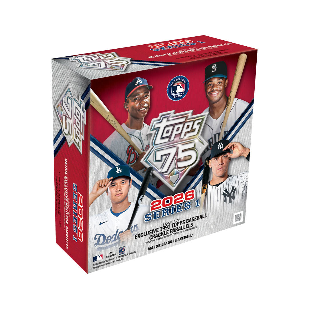 Collect the hottest rookie cards and star players with the 2026 Topps Series One Baseball Mega Box. This premium box delivers maximum value with multiple packs of Series One cards, featuring exclusive parallels and insert sets. Perfect for serious collectors and casual fans alike, each box contains a guaranteed hit and the chance to pull rare autographs or memorabilia cards. Build your collection with cards from all 30 MLB teams and chase the biggest names in baseball.