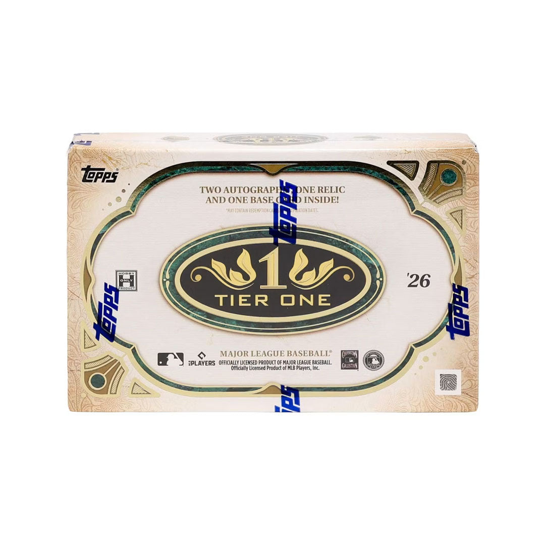 Experience premium baseball card collecting with the 2026 Topps Tier One Baseball Hobby Box. This high-end product delivers exclusive autographed cards, rare memorabilia, and limited-edition inserts featuring today's top MLB stars and promising rookies. Each box contains carefully curated packs designed for serious collectors seeking authentic, graded-worthy cards. Perfect for building a standout collection or finding that chase card you've been hunting for.