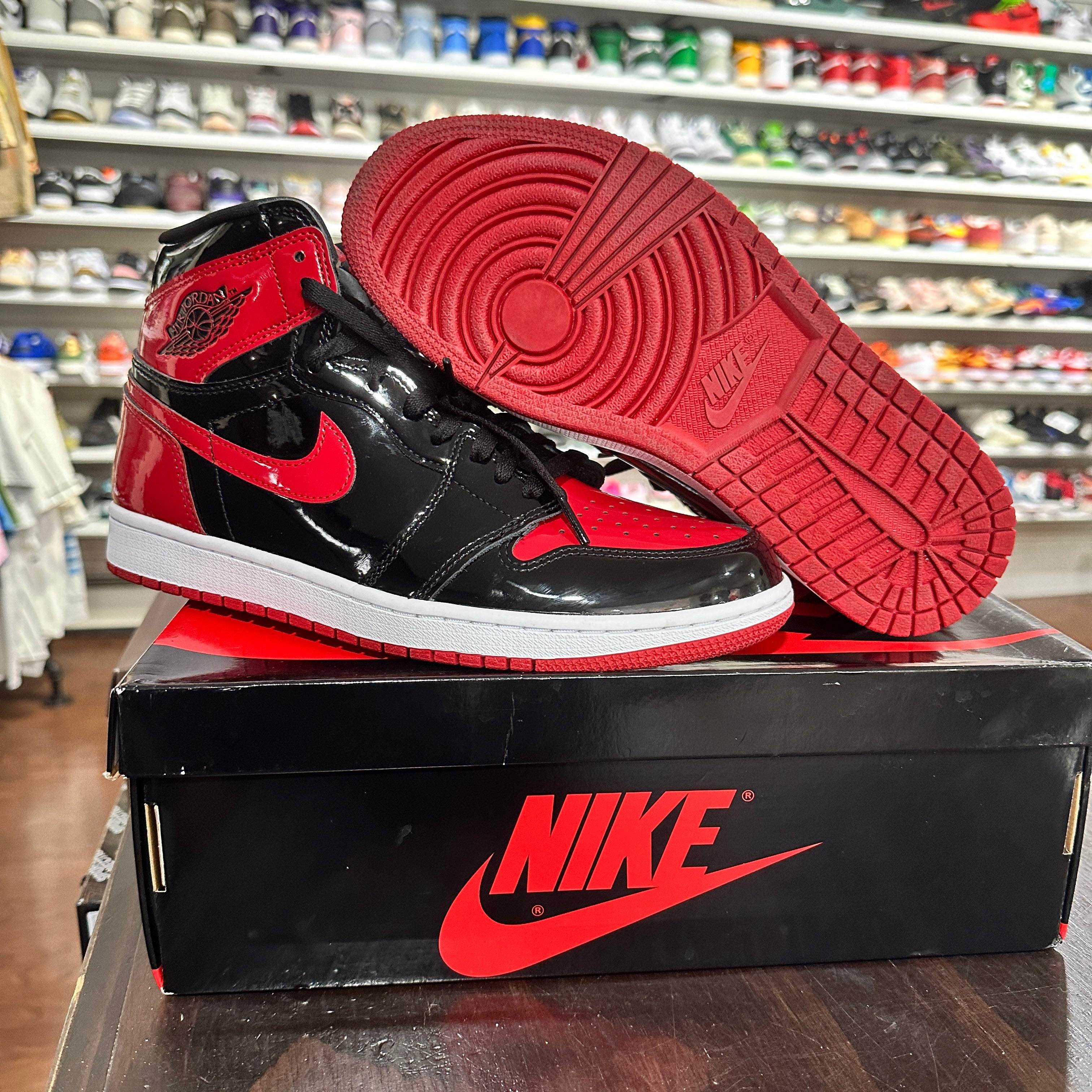 USED Jordan 1 High Patent Bred size 10 Sports Connection
