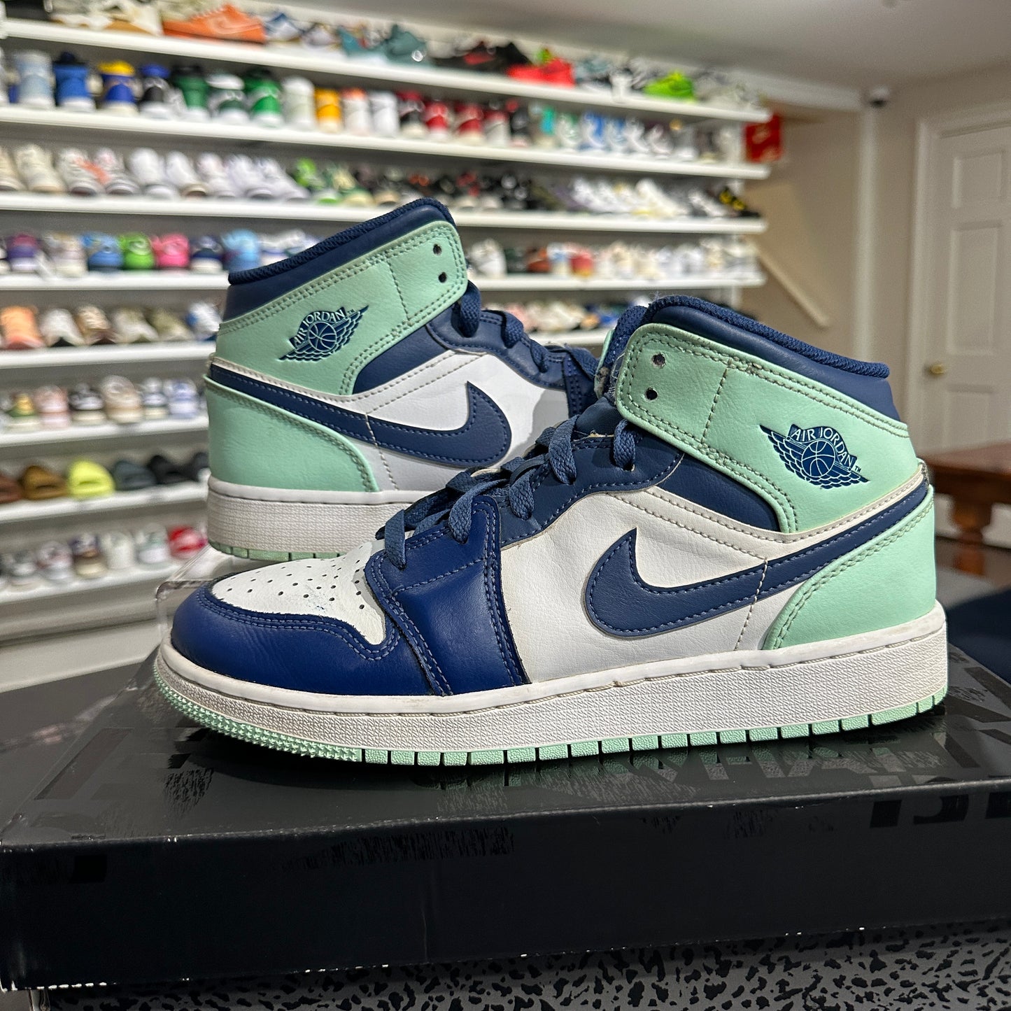 *USED* Air Jordan 1 Mid Mint Foam (SIZE 5)(REP BOX)