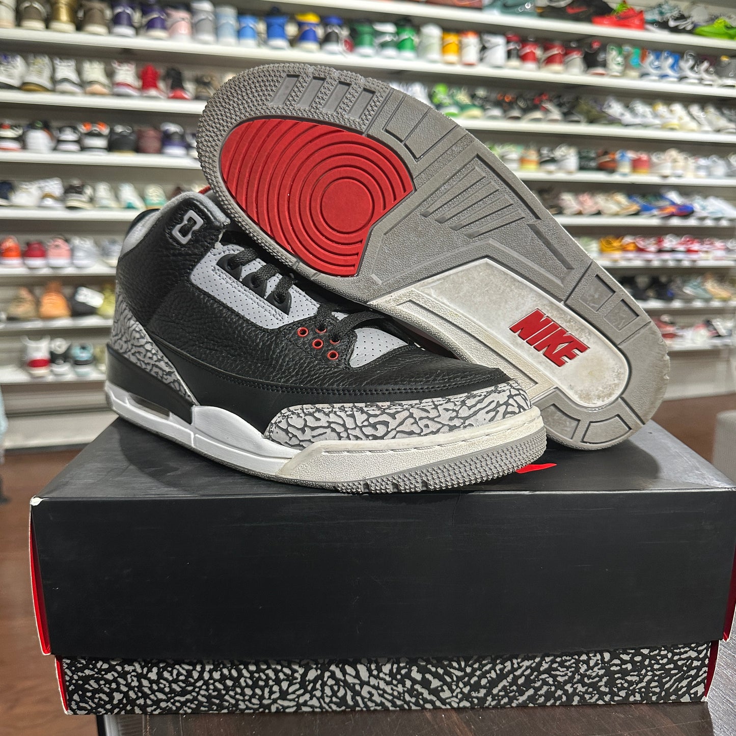 *USED* Air Jordan 3 Black Cement (SIZE 11.5)