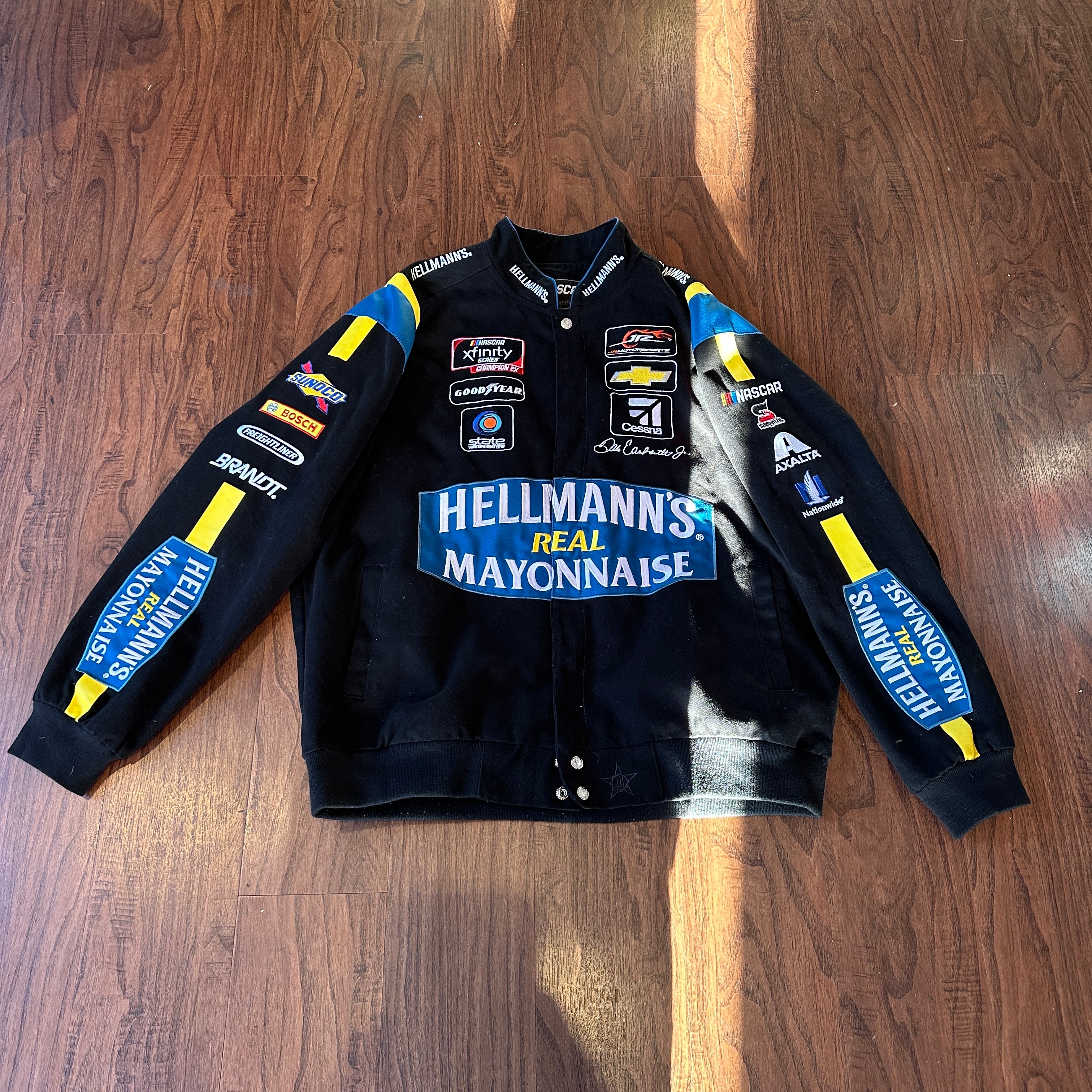 *VINTAGE* Dale Jr Hellmans Real Mayonnaise Nascar Jacket (FITS XLARGE ...