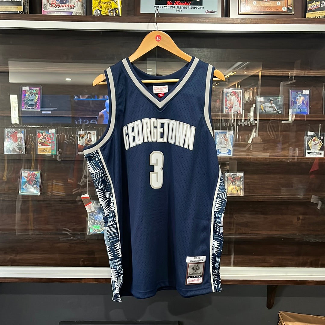 Mitchell And Ness NCAA Swingman Jersey Hoyas Iverson 2 (Mens)