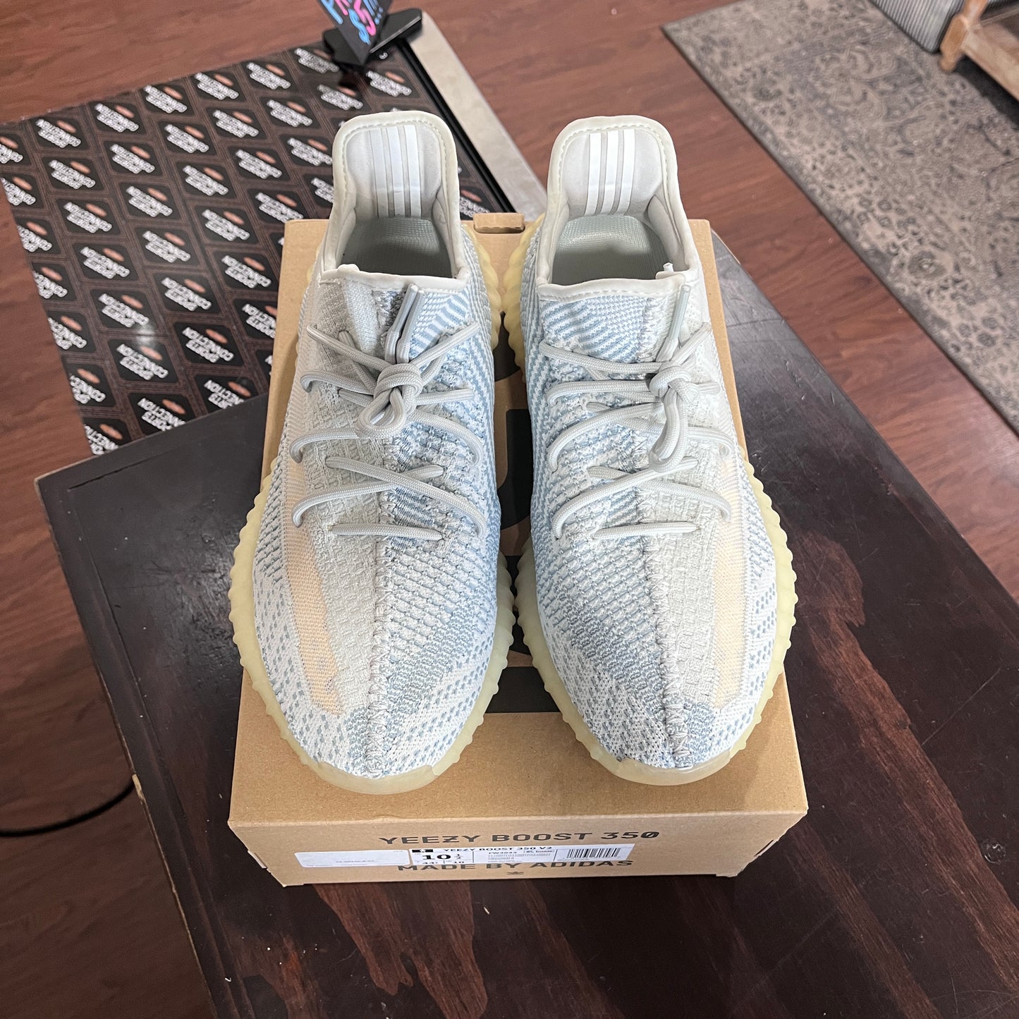 *USED* Yeezy 350 Cloud White Non-Reflective (SIZE 10.5)
