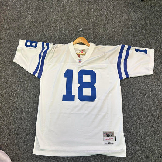 Mitchell And Ness NFL Legacy Collection Authentic Colts Jersey Manning White (Mens)