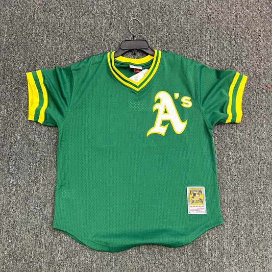 Mitchell And Ness MLB Mets Batting Practice Jersey A's Henderson (Mens)