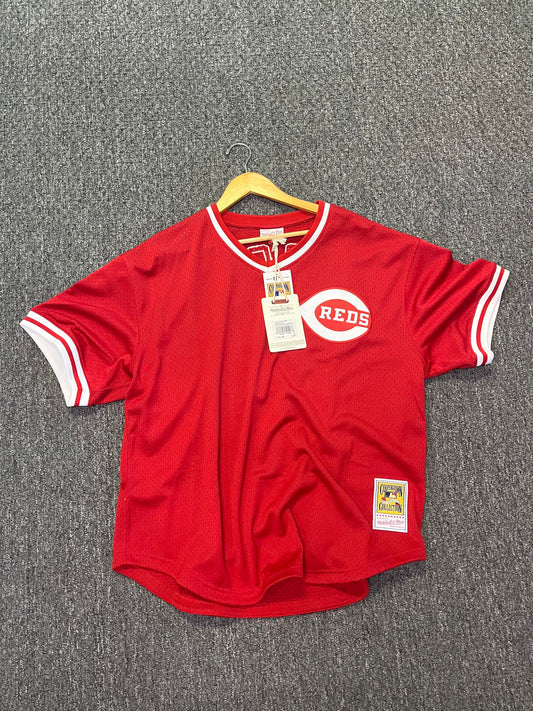Mitchell And Ness MLB Mets Batting Practice Jersey Reds Rose (Mens)