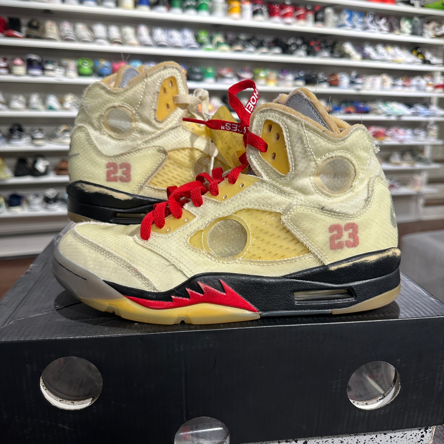 *USED* Air Jordan 5 Off White Sail (size 7.5)