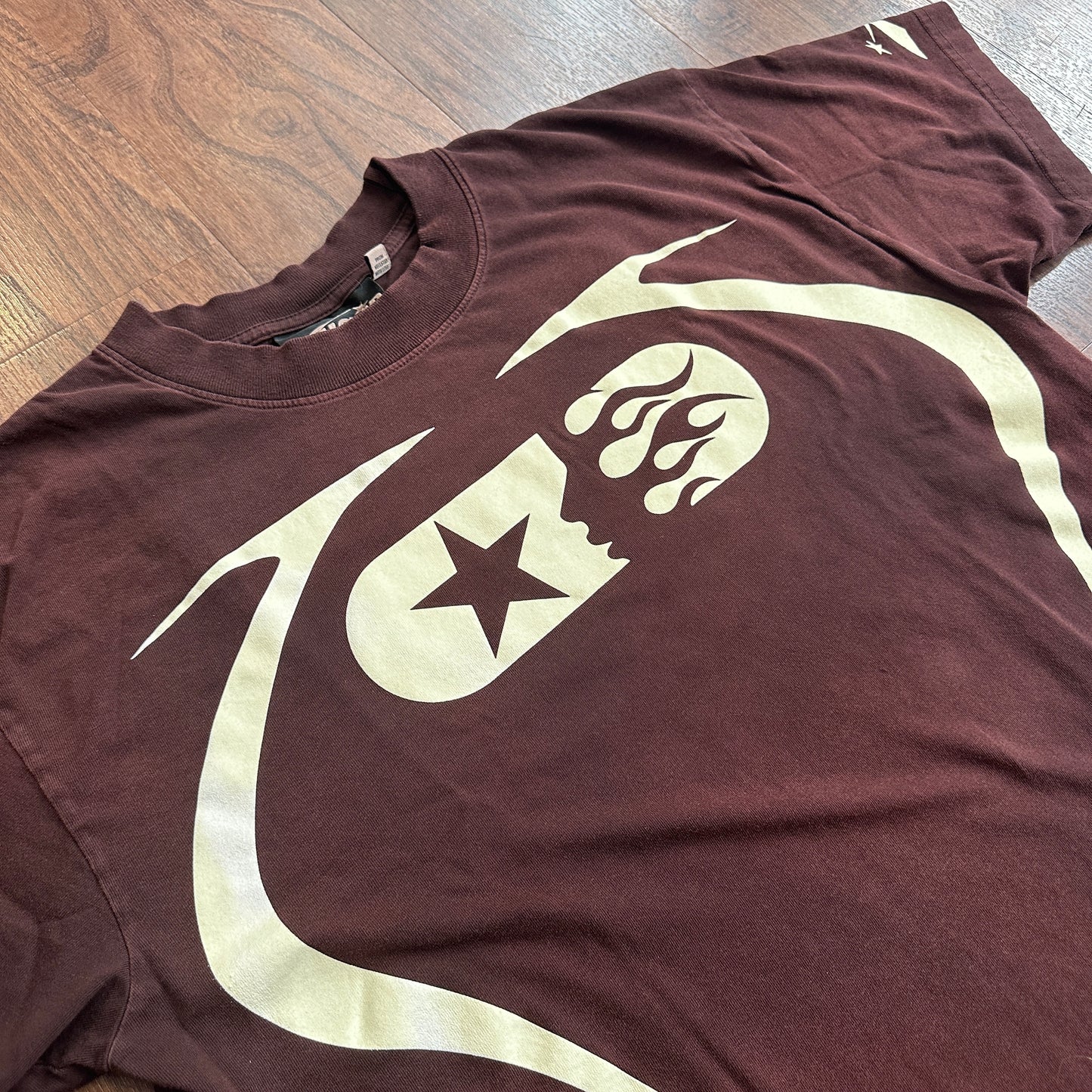 Hellstar Studios Warm Up T-Shirt Brown