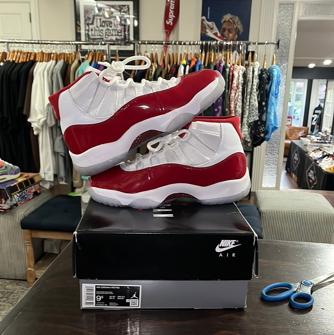USED Jordan 11 High Cherry Red size 9.5 Sports Connection