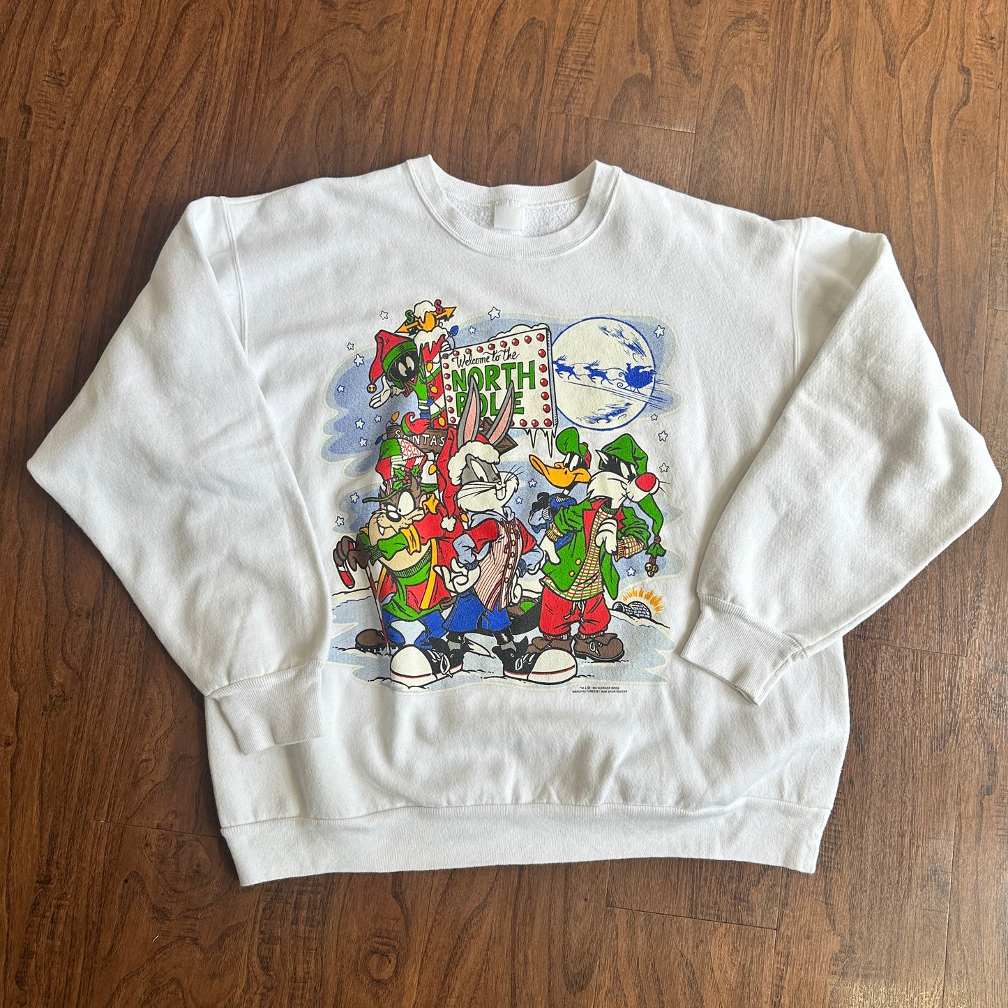 *VINTAGE* Looney Tunes North Pole Crew Neck (FITS MEDIUM)